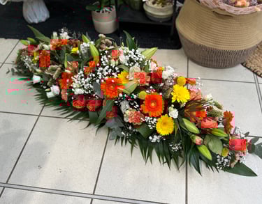 deuil raquette par Artisan Fleuriste Ergué-Gabéric proche de Quimper