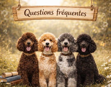 4 caniche royal heureux