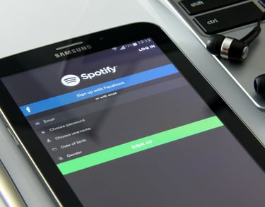 Spotify login page