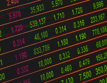 stock market investment numbers represent blog post about gold ira role in volatile markets