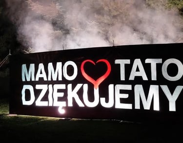 pirobaner na podziękowania dla rodziców