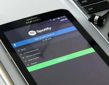 Spotify login page
