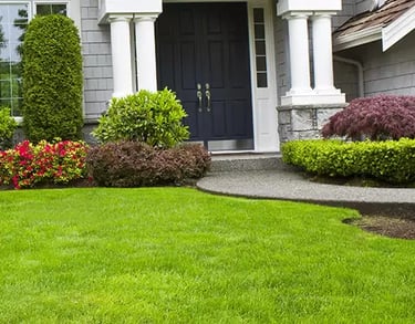 client home, full service landscaping package