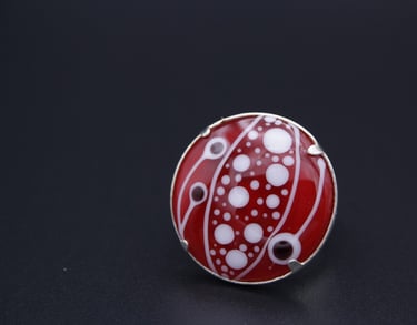 bague en verre de Murano artisanale
