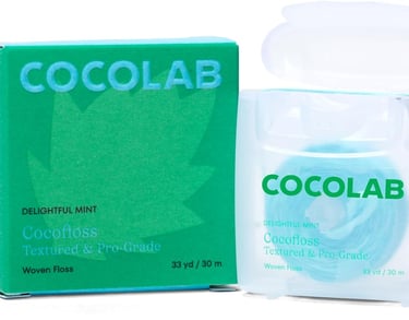 Cocolab woven dental floss that uses coconut oil