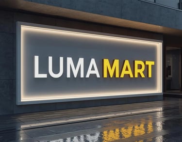 a lumaart storefront with a lumaart sign
