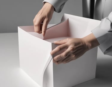 A person is putting a piece of paper into a ballot box