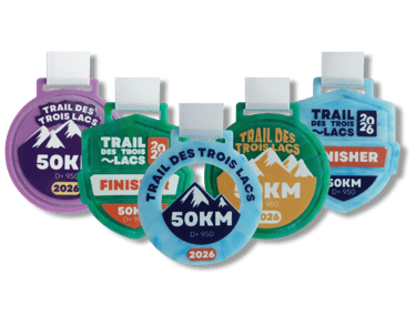 Médailles finisher en plastique 100% recyclé