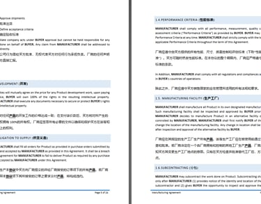 Legally enforceable Chinese contracts to maintain control over manufacturing