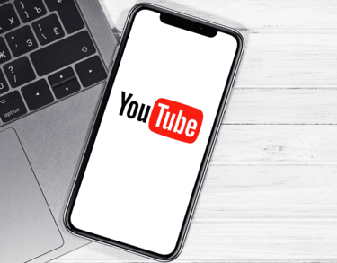 YouTube logo on mobile