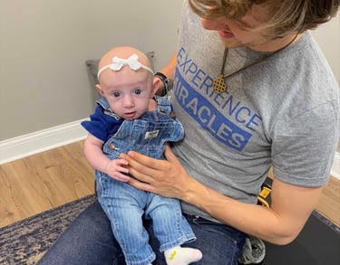 Newborn gets adjusted because she is struggling to gain weight and having digestive stress Franklin
