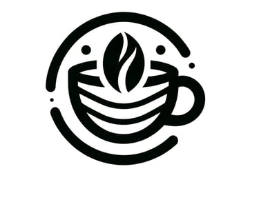 a cup of coffee with a leaf on it