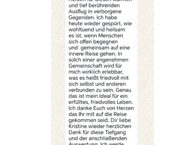 Feedback Gruppenreise