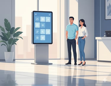 Cartelera digital conjunto cerrado