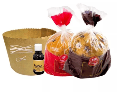 kit forma e sacola de panetone