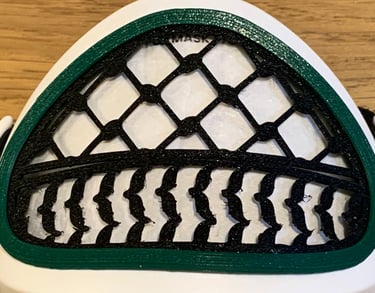 flo-12: Flomask with combined Netting and Olive Leaves decoration