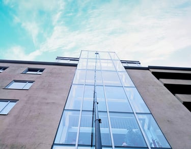 Fasadevask av vindusparti