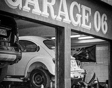 Un garage dans les rues de Nice, Juin 2023