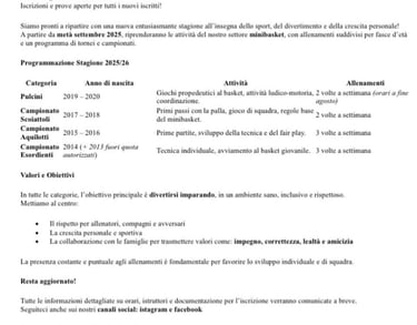 Stagione 2025 - 2026