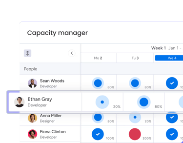Agency Capacity Manager by Viridis - Certified monday.com consultants in Jakarta, Indonesia