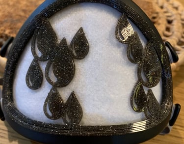 flo-69: Flomask with raindrops decoration
