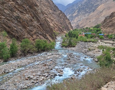 rivière le long du trek phoksundo