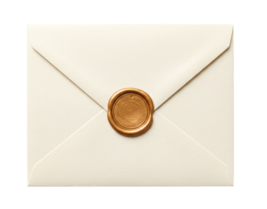 Letter with gold seal.
