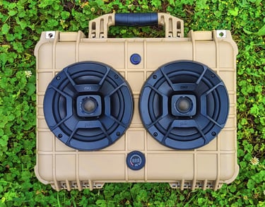 chillantix advernture boombox in the grass