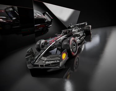 Diseño de livery de Mercedes F1 inspirada en la decoración de Mercedes en el DTM