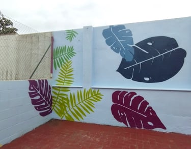 mural plantas naturaleza escuela minúdic