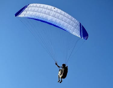 White Blue color iFLY hobbyGT acro Paragliding