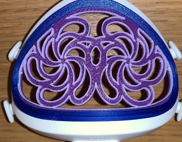 flo-13: Flomask withPaisley-Twirl 2 color decoration
