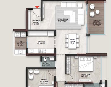 ANP Privado 3BHK - 1489 Sq Ft