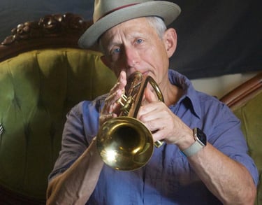 Professor "The Professor" David Gilden playing trumpet