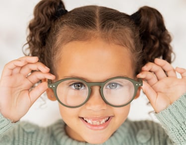 Little girl modeling kids eyewear