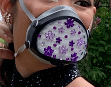 flo-45: Flomask with Sticker Applique decoration