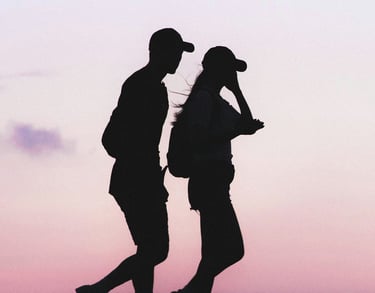 Outdoor professional coaching walk outside