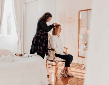 preparation coiffure mariage