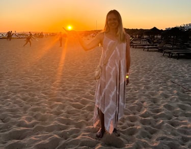 Katie Prickett sunset in Portugal