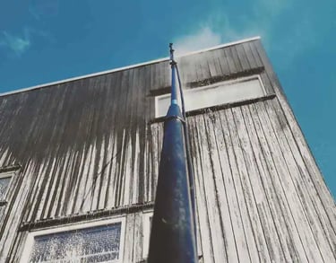 Fasadevask av enebolig