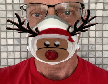 flo-6:  Flomask with Rudolf Reindeer decoration