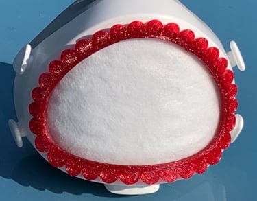 flo-61: Flomask with circles on the rim decoration