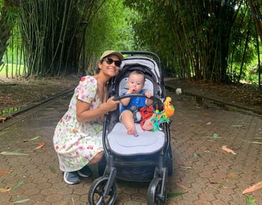 Mama y bebe en Jardin Botanico