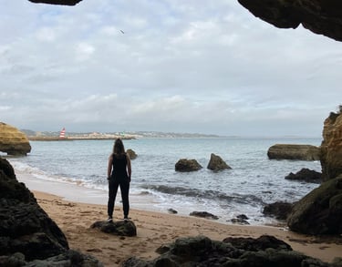 watching out, on the beach