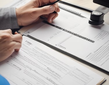 a man riding a skateboard down a street next to tall buildings