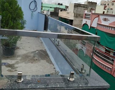 stainlesss steel railing glass railing frant railing balcony railing fancy railing latest design rai