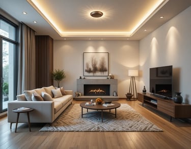 iluminación salón moderno