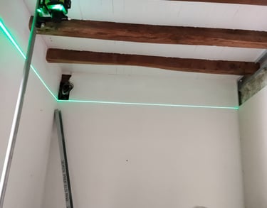 Alignement grâce au niveau laser