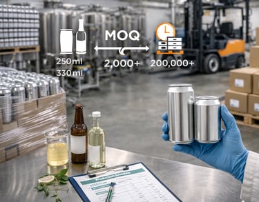 Formats de bouteilles et capacité logistique pour boissons artisanales personnalisées