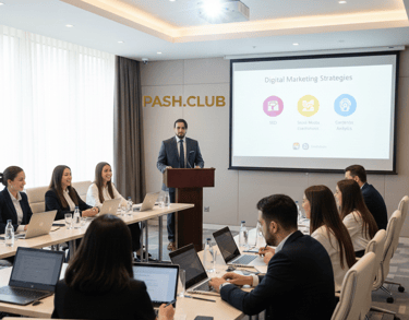 Pasha Rana CEO PASH.CLUB teaching students digital marketing